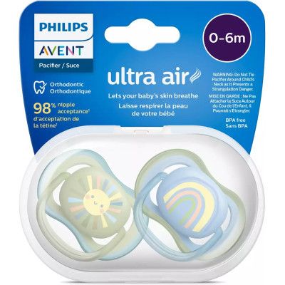 Пустышка Philips AVENT Ultra Air 0-6 міс. 2 шт (SCF085/58) | Зображення 2