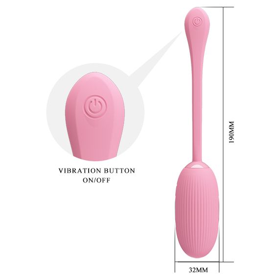 Віброяйце - Pretty Love Doreen Electric Shock Egg Light Pink (App) | Зображення 4