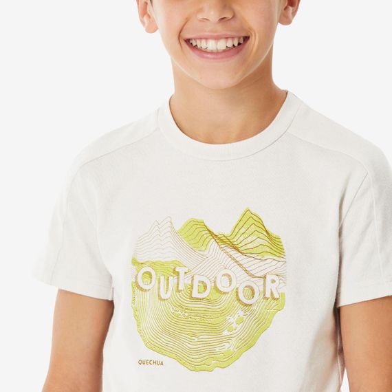 Футболка дитяча NH100 для гірського туризму 7-15 років бежева - 12-13 р 151-60 см | Зображення 2