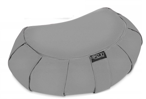 Подушка для йоги та медитації 4FIZJO Zafu напівкругла 40 x 30 x 12 см Grey (P-5907739315502)