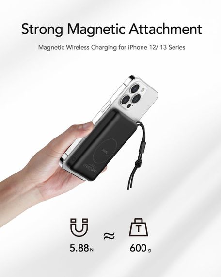 Зовнішній акумулятор Power Bank VEGER MagOn 10000MAH (W1151) | Зображення 2