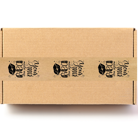 Скотч этикетка крафт "Your order made my day​​​​​​​", 50х294 мм (100 шт/рулон), самоклеющаяся Viskom