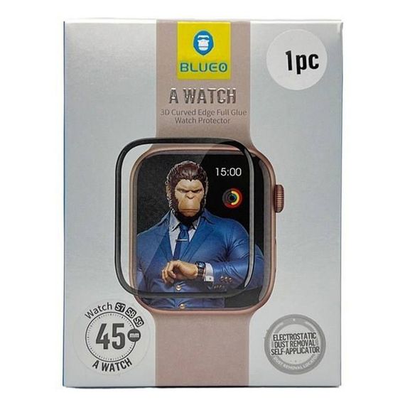 Полімерна 3D плівка Blueo High-Molecule для Apple Watch 7/8/9 45mm (+ аппликатор) Чорний | Зображення 4