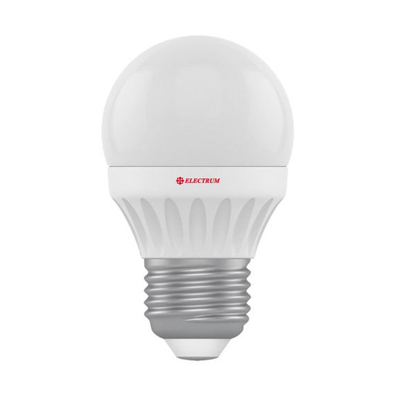 LED лампа Electrum E-27 шар D45 LB-10 4W (400Lm) нейтральный 4000K пластик. корп.
