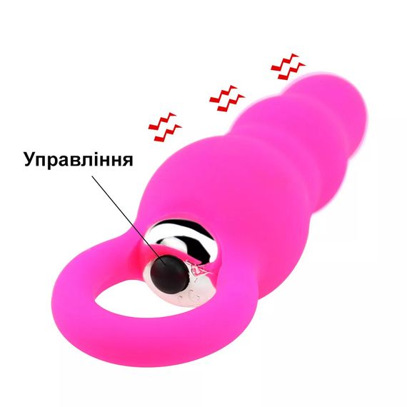 Анальная вибрирующая пробка с кольцом | Зображення 2