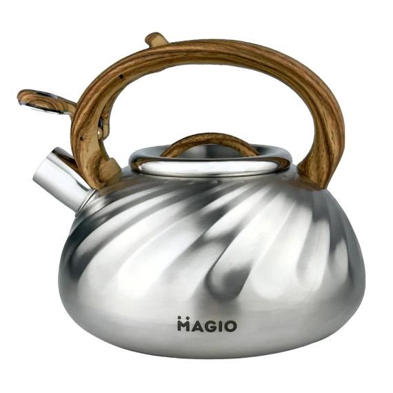 Чайник 3 л Magio MG‑1194 з нержавіючої сталі зі свистком для всіх типів плит | Зображення 1