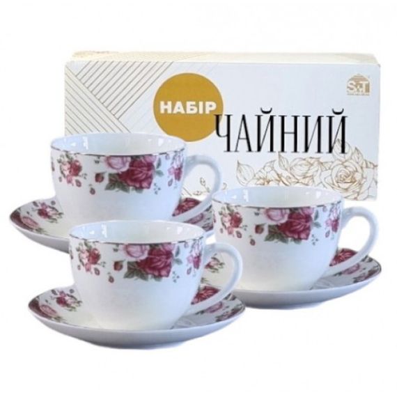 Сервіз чайний «Вінтаж» у ретро-стилі (12 предметів, 240 мл)