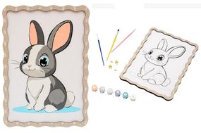 Картина по номерах "Кролик" дерев'яна, формат А4 Puz-22944 PuzzleOk