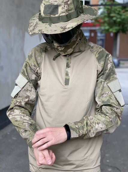 Сорочка чоловіча військова тактична з липучками під шеврони Убакс Туреччина 6584 L хакі | Зображення 5