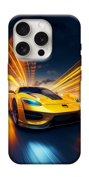 Чохол з картинкою Yellow Porsche для Apple iPhone 16 Pro (6.3")