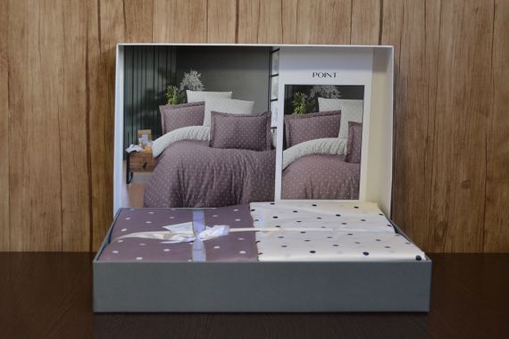 Постільна білизна First Choice Cotton 160x220 см Point Lilac | Зображення 1