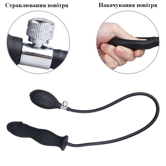 Надувной ребристый анальный расширитель | Зображення 7