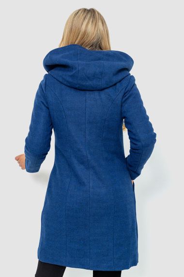 Жіноче пальто з капюшоном, колір джинс, 186R294 | Зображення 3