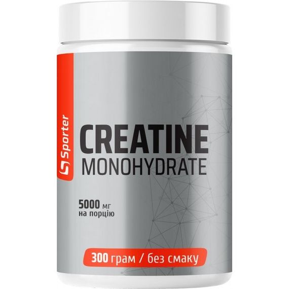 Креатин моногідрат Sporter Creatine Monohydrate 300 g /60 servings/ Unflavored