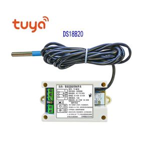 Умный Wi-Fi термостат Tuya TY-WKIW, датчик DS18B20, управление через приложение, реле AC/DC, от -40 до +80°C