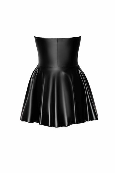 Сукня міні з вінілу, спідниця-кльош, з блискавкою спереду, F308 Noir Handmade Dreamer, розмір М | Зображення 5