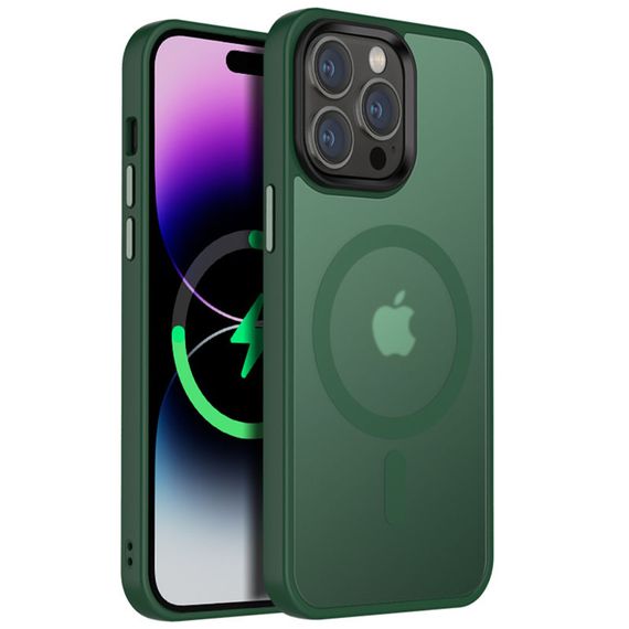 TPU+PC чохол Metal Buttons with MagSafe Colorful для Apple iPhone 12 Pro / 12 (6.1") | Зображення 1