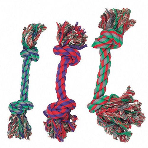 Игрушка для собак Flamingo Cotton Bone 2 Knots Mini, 14 см