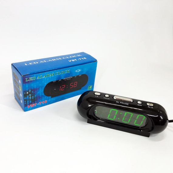 Настільний годинник з яскравими цифрами, Годинник зі світловим табло Настільний з будильником KV-28 | Зображення 6
