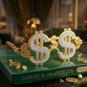 Очки для вечеринок «Dollar Gold»