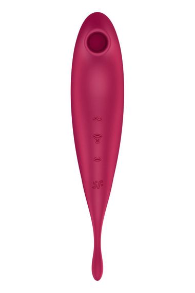 Смарт-вібратор для клітора з вакуумною стимуляцією Satisfyer Twirling Pro+ dark red | Зображення 2
