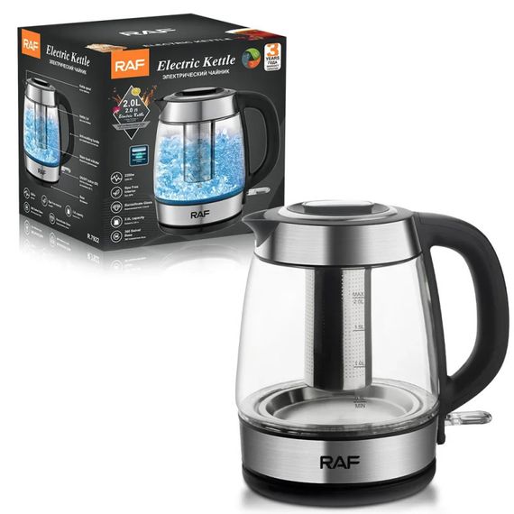Скляний електрочайник з LED-підсвіткою RAF R-7922 2 л 2000 Вт (46857-7922_460) | Зображення 3