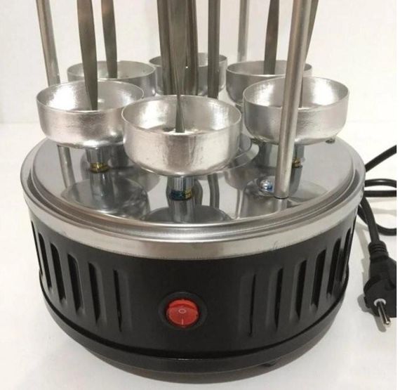 Електрошашличниця з 6 шампурами Domotec MS-7781 1000 Вт Черна (47558-7781_1038) | Зображення 5