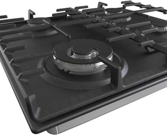 Варочная поверхность Gorenje GW642AB/газовая/газконтроль/чугунные решетки/конфорка WOK/черная (GW642AB) | Зображення 2