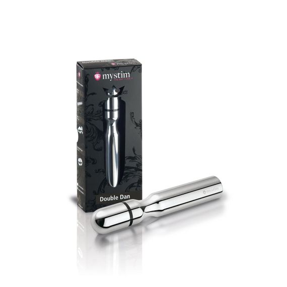 Металеве ділдо Mystim Double Dan для електростимулятора, діаметр 2,5 см | Зображення 1