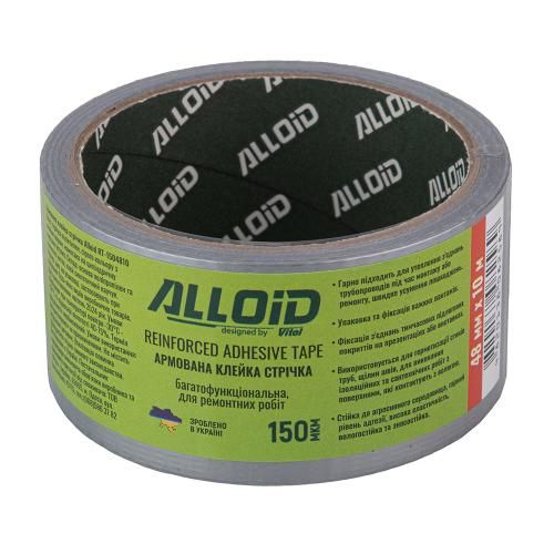 Скотч армований 48мм х 10м, 150мкм Alloid (RT-1504810) | Зображення 2