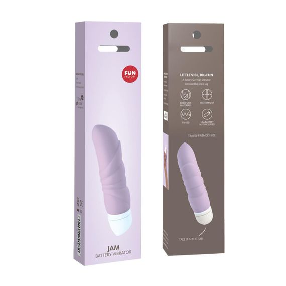 Мінівібратор Fun Factory JAM, бузковий, підходить для клітора, рельєфний sexstyle | Зображення 3