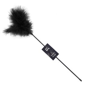 Щекоталка с пером индюка Art of Sex – Feather Paddle, черная Sex Aura
