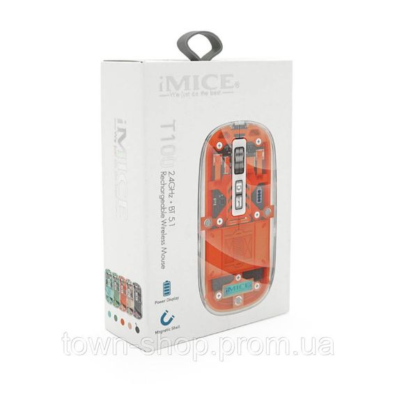 Мышь беспроводная iMICE T-100, 5 кнопок, 800/1200/1600 DPI, 2.4Ghz, Bluetooth, 10м, Windows xp/Vista/Win7/8/10 | Зображення 2