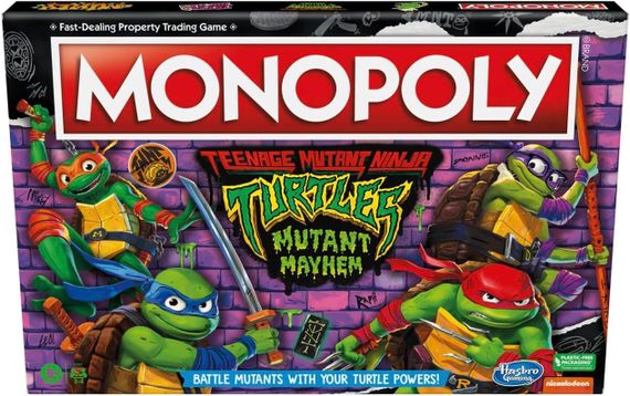 Настольная игра Monopoly. Teenage Mutant Ninja Turtles. Mutant Mayhem (Монополия. Ниндзя Черепашки) (английский) УЦЕНКА!