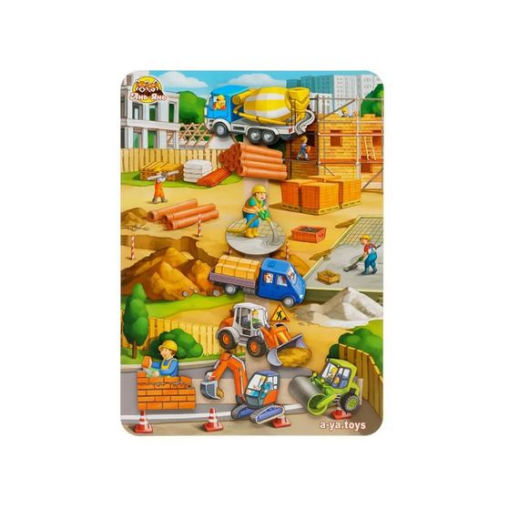 Дерев'яна розвиваюча гра на липучці "Будівельний майданчик" (ПСФ037) PSF037 | Зображення 1