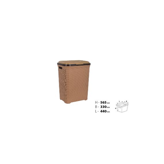 Кошик для білизни Violet House 0726 Ротанг Caramel 55 л (0726 Ротанг CAR 55 л) | Зображення 2