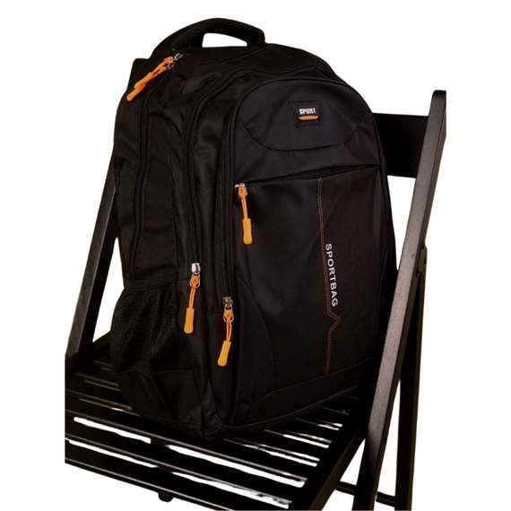 Рюкзак чорный вместительный SportBag. Рюкзак повседневный, молодежный, качественный | Зображення 3