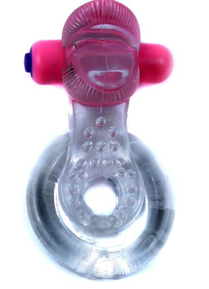 Ерекційне вібро кільце BOSS - Tongue Vibro Cock Ring Clear, BS6700051 Sex Aura | Зображення 7
