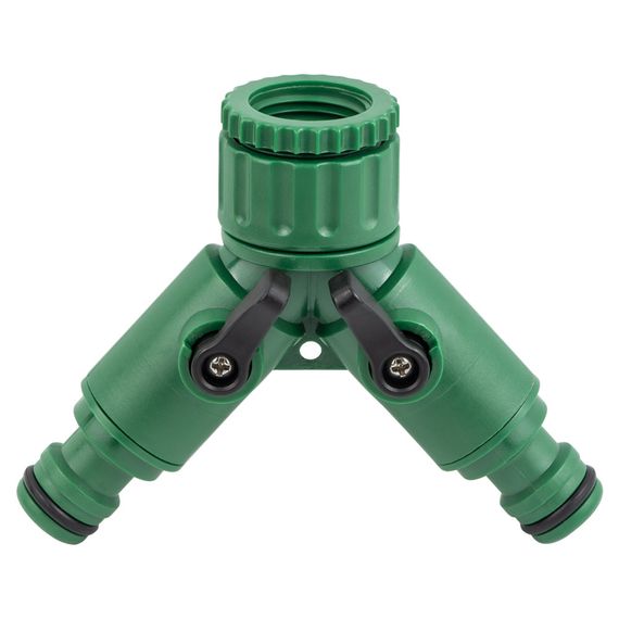 Кран розподільний з адаптерами Grad 1/2" 2-а виходи в/р 1/2"×3/4" (ABS) (5016885)