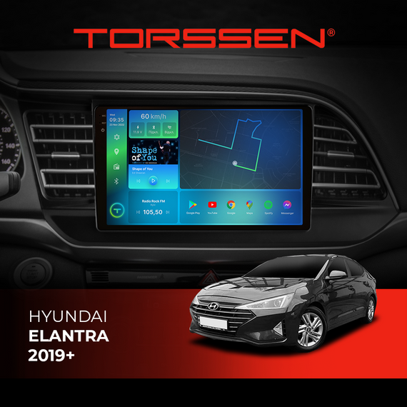 Штатна магнітола Torssen 2K Hyundai Elantra 19+ F9464 4G Carplay DSP