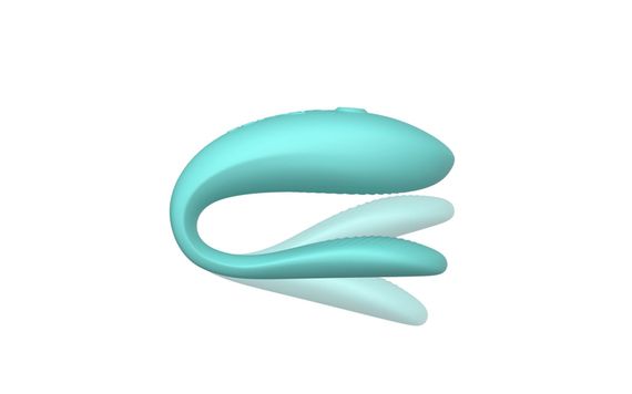 Смарт-вибратор для пар We-Vibe Sync Lite Aqua, 10 виброрежимов, можно совмещать с проникающим сексом | Зображення 2