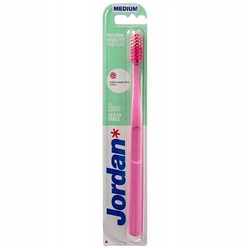 Зубна щітка Jordan Clean Smile, середньої жорсткості, рожевого кольору