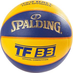 Мяч баскетбольный Spalding TF-33 жовтий, блакитний Уні 6 84352Z (689344405261)