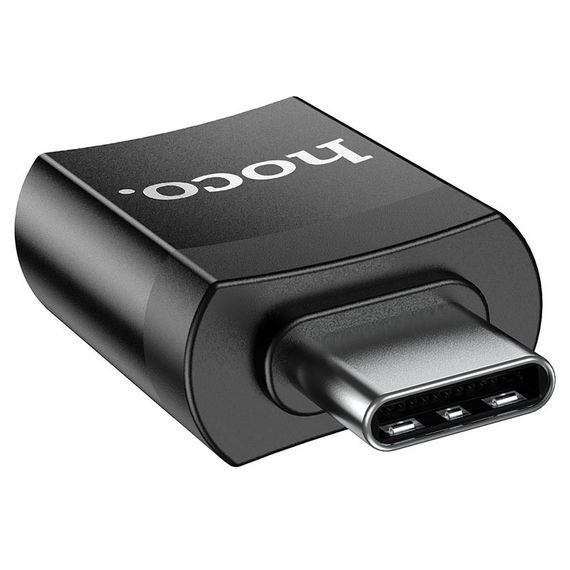 Перехідник Hoco UA17 Type-C Male to USB Female USB3.0  Чорний | Зображення 4
