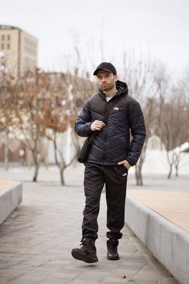 Комплект чоловічий: куртка Active TNF чорно-синя + штани TNF чорні. Барсетка TNF у подарунок! (1855065013) | Зображення 1