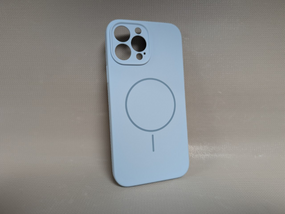 Чохол для iPhone 13 Pro Max / Айфон 13 Про Макс, Soft Touch, протиударний, MagSafe, блакитний