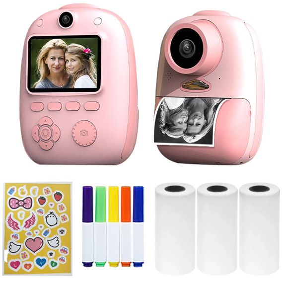 Дитяча фотокамера D10 з моментальним друком Pink | Зображення 3