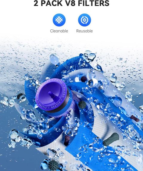 Аккумулятор для пылесоса Dyson V8, SV10 6500 мАч с 2 фильтрами сменная батарея V8 Animal V8 Absolute V8 Fluffy | Зображення 6