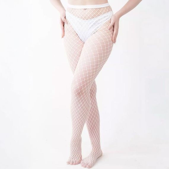 Колготки у середню сітку Babydoll 44 Білий 8006-4 | Зображення 1