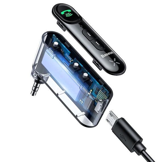 Bluetooth ресивер Baseus BSBA-02 AUX Wireless Audio Receiver (WXQY01) Black | Зображення 2